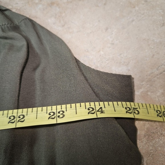 Torrid Dress Womens 4X Olive Green‎ Button Front Tiered A Line Boho Sleeveless - Picture 6 of 10